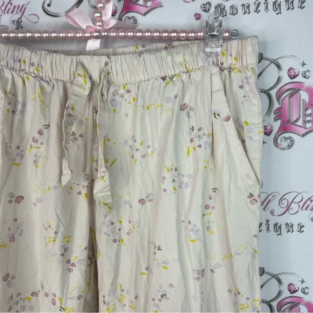 Love & lore pants pj flowers light pastel Elegant Floral Women's Pajama Pants